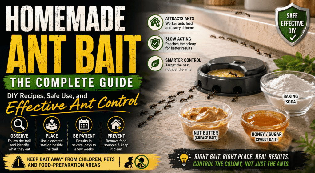 Homemade Ant Bait: The Complete Guide to DIY Recipes, Safe Use, and Effective Ant Control