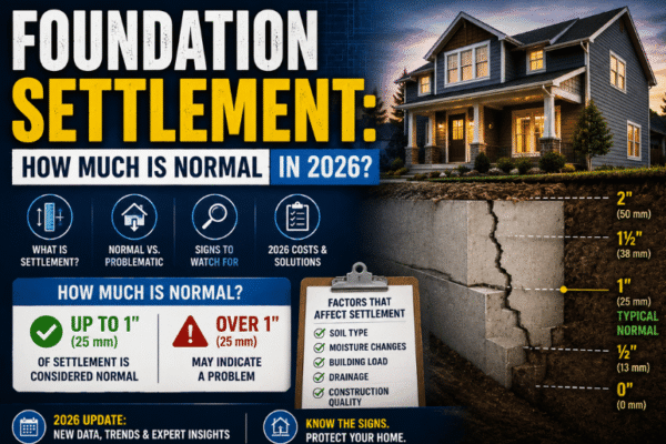 Foundation Settlement: How Much Is Normal Before You Should Worry? (2026 Guide)