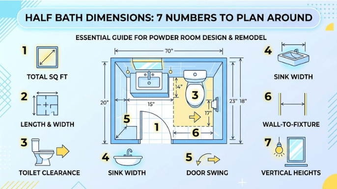 Half Bath Dimensions