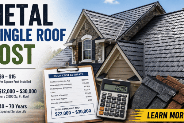 Metal Shingle Roof Cost Guide 2026: Complete Pricing by Roof Size, Materials, Installation Costs, Lifespan, and Money-Saving Tips