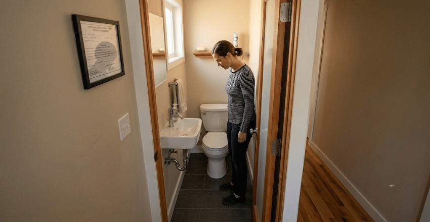 The Smallest Powder Room That Passes Inspection