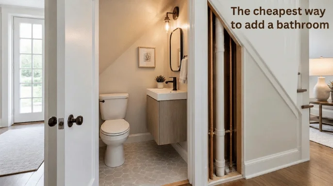 Cheapest way to add a bathroom