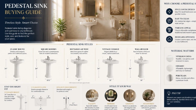 Pedestal Sink Buying Guide: How to Choose the Right Fit for Your Bathroom